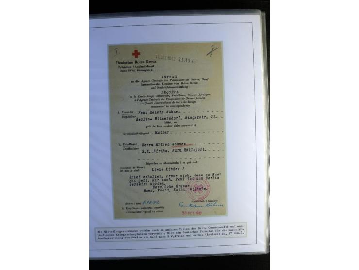 Rotes Kreuz: 1870/1990 (ca.), Ausstellungs-Sammlung "Eine Idee erobert die Welt" auf 60 Seiten plus Ergänzungsband mit 37 Sei