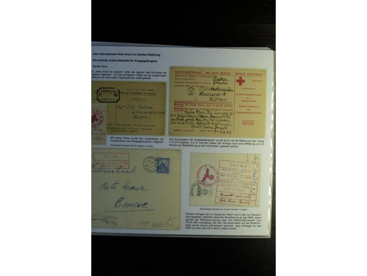 Rotes Kreuz: 1870/1990 (ca.), Ausstellungs-Sammlung "Eine Idee erobert die Welt" auf 60 Seiten plus Ergänzungsband mit 37 Sei
