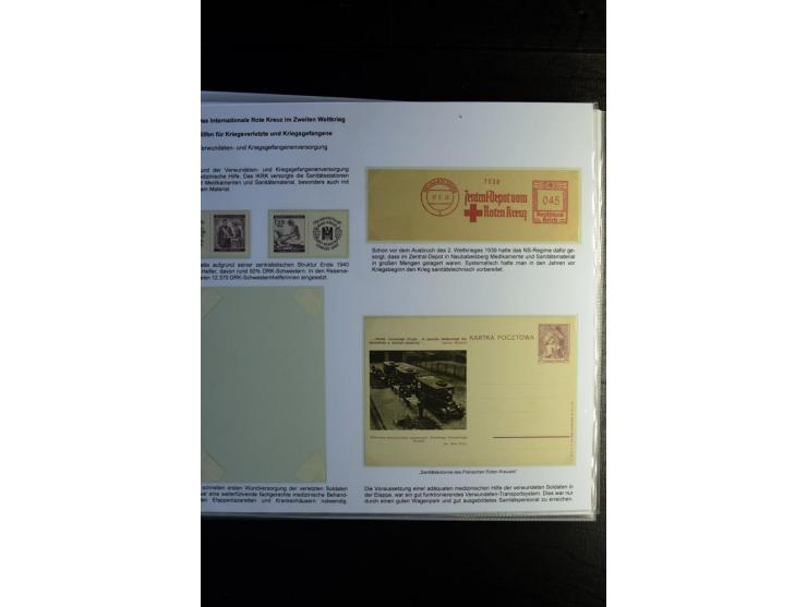 Rotes Kreuz: 1870/1990 (ca.), Ausstellungs-Sammlung "Eine Idee erobert die Welt" auf 60 Seiten plus Ergänzungsband mit 37 Sei