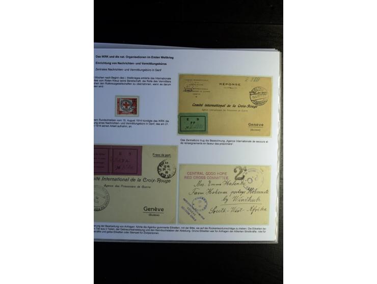 Rotes Kreuz: 1870/1990 (ca.), Ausstellungs-Sammlung "Eine Idee erobert die Welt" auf 60 Seiten plus Ergänzungsband mit 37 Sei