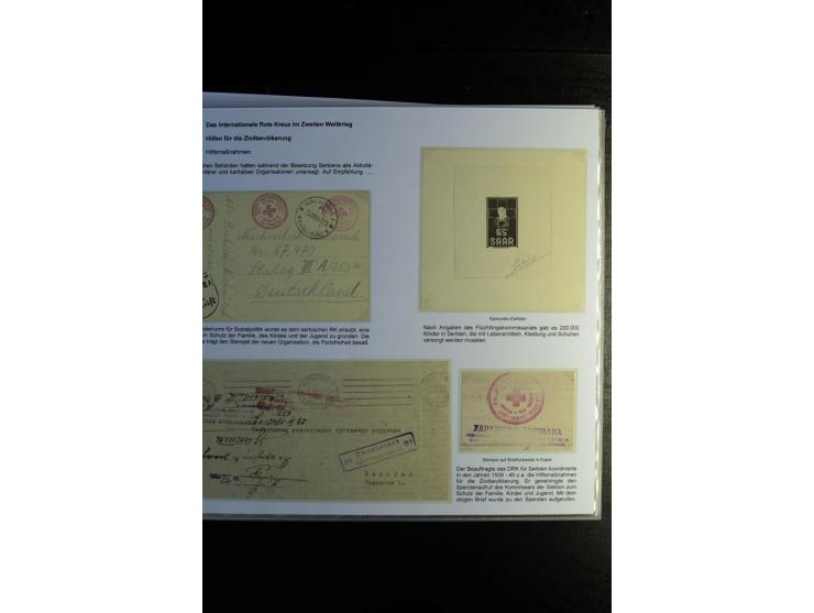 Rotes Kreuz: 1870/1990 (ca.), Ausstellungs-Sammlung "Eine Idee erobert die Welt" auf 60 Seiten plus Ergänzungsband mit 37 Sei