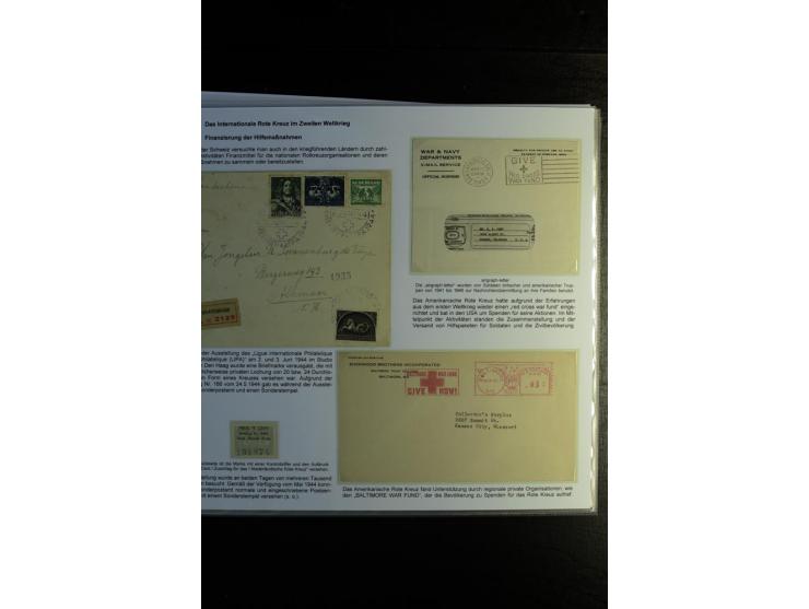 Rotes Kreuz: 1870/1990 (ca.), Ausstellungs-Sammlung "Eine Idee erobert die Welt" auf 60 Seiten plus Ergänzungsband mit 37 Sei