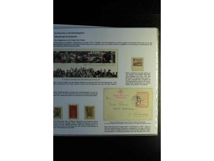 Rotes Kreuz: 1870/1990 (ca.), Ausstellungs-Sammlung "Eine Idee erobert die Welt" auf 60 Seiten plus Ergänzungsband mit 37 Sei