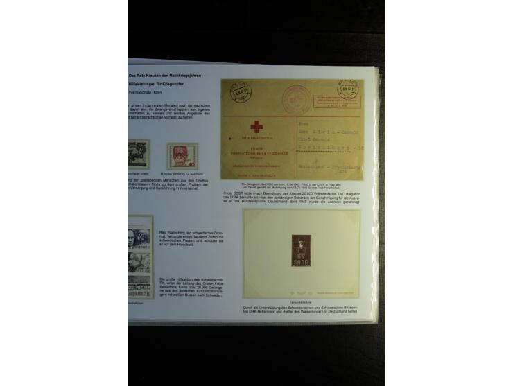 Rotes Kreuz: 1870/1990 (ca.), Ausstellungs-Sammlung "Eine Idee erobert die Welt" auf 60 Seiten plus Ergänzungsband mit 37 Sei