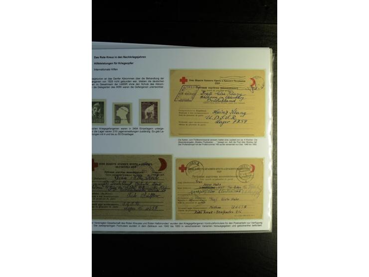 Rotes Kreuz: 1870/1990 (ca.), Ausstellungs-Sammlung "Eine Idee erobert die Welt" auf 60 Seiten plus Ergänzungsband mit 37 Sei