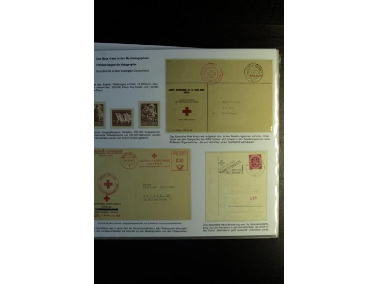 Rotes Kreuz: 1870/1990 (ca.), Ausstellungs-Sammlung "Eine Idee erobert die Welt" auf 60 Seiten plus Ergänzungsband mit 37 Sei