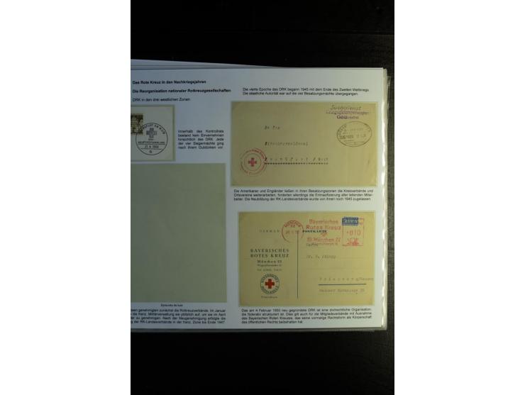 Rotes Kreuz: 1870/1990 (ca.), Ausstellungs-Sammlung "Eine Idee erobert die Welt" auf 60 Seiten plus Ergänzungsband mit 37 Sei