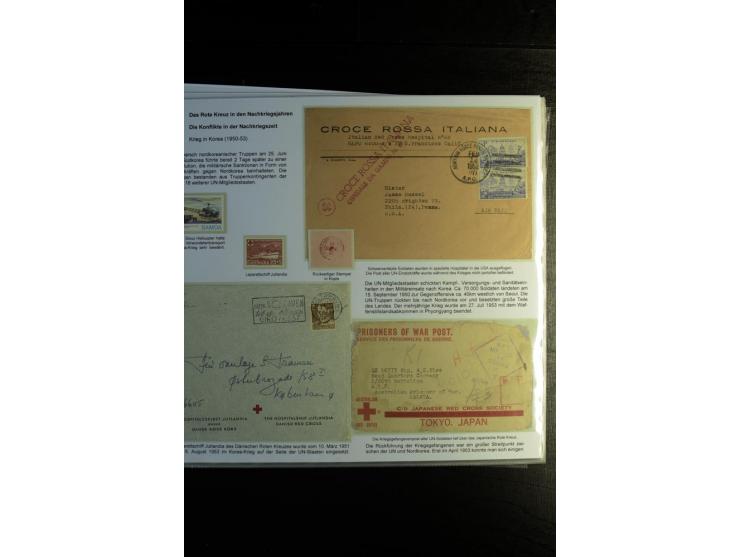 Rotes Kreuz: 1870/1990 (ca.), Ausstellungs-Sammlung "Eine Idee erobert die Welt" auf 60 Seiten plus Ergänzungsband mit 37 Sei