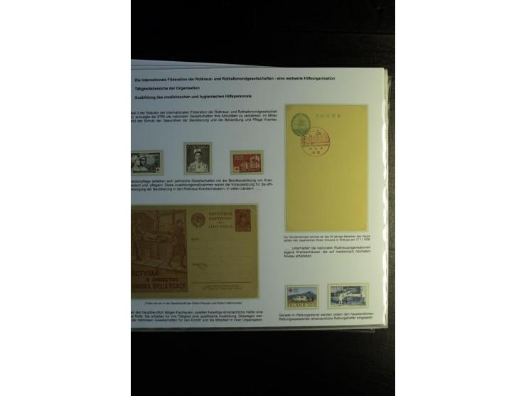 Rotes Kreuz: 1870/1990 (ca.), Ausstellungs-Sammlung "Eine Idee erobert die Welt" auf 60 Seiten plus Ergänzungsband mit 37 Sei