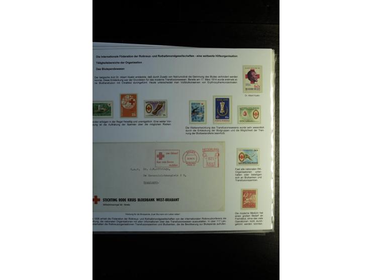 Rotes Kreuz: 1870/1990 (ca.), Ausstellungs-Sammlung "Eine Idee erobert die Welt" auf 60 Seiten plus Ergänzungsband mit 37 Sei