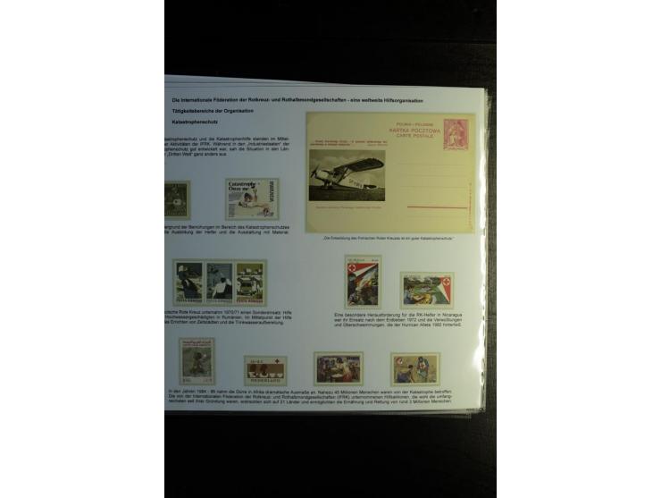 Rotes Kreuz: 1870/1990 (ca.), Ausstellungs-Sammlung "Eine Idee erobert die Welt" auf 60 Seiten plus Ergänzungsband mit 37 Sei