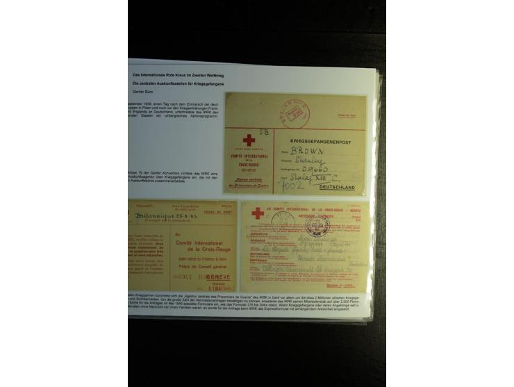 Rotes Kreuz: 1870/1990 (ca.), Ausstellungs-Sammlung "Eine Idee erobert die Welt" auf 60 Seiten plus Ergänzungsband mit 37 Sei
