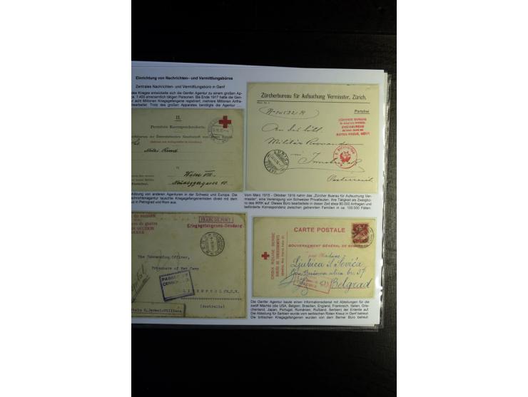 Rotes Kreuz: 1870/1990 (ca.), Ausstellungs-Sammlung "Eine Idee erobert die Welt" auf 60 Seiten plus Ergänzungsband mit 37 Sei