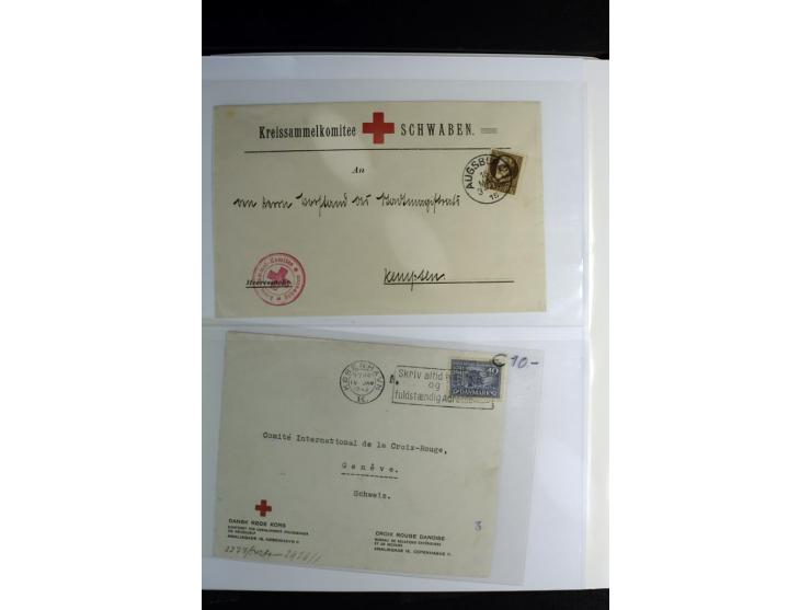 Rotes Kreuz: 1900/1960 (ca.), umfangreicher Sammlungsposten mit ca. 240 Briefen, Karten und Ganzsachen mit vielen Sonder- und