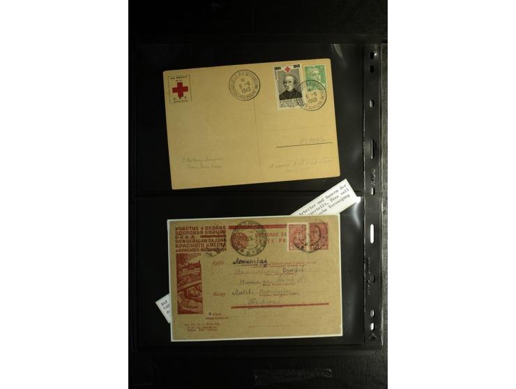 Rotes Kreuz: 1900/1960 (ca.), umfangreicher Sammlungsposten mit ca. 240 Briefen, Karten und Ganzsachen mit vielen Sonder- und