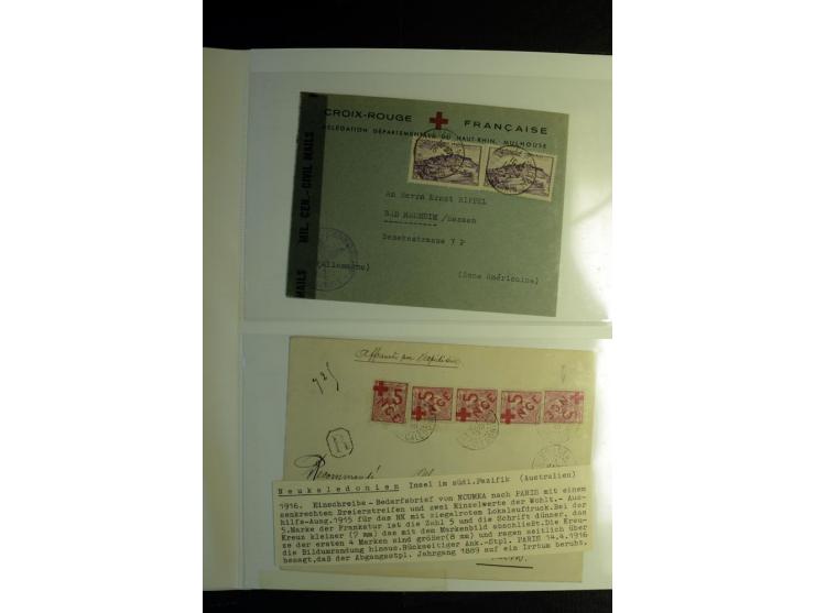 Rotes Kreuz: 1900/1960 (ca.), umfangreicher Sammlungsposten mit ca. 240 Briefen, Karten und Ganzsachen mit vielen Sonder- und