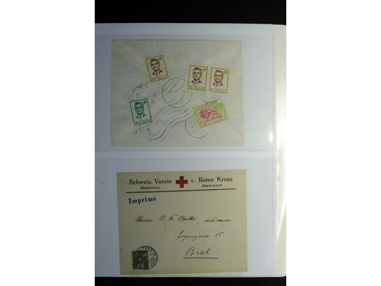 Rotes Kreuz: 1900/1960 (ca.), umfangreicher Sammlungsposten mit ca. 240 Briefen, Karten und Ganzsachen mit vielen Sonder- und
