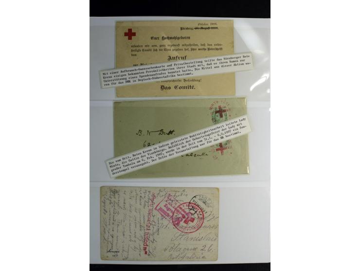 Rotes Kreuz: 1900/1960 (ca.), umfangreicher Sammlungsposten mit ca. 240 Briefen, Karten und Ganzsachen mit vielen Sonder- und