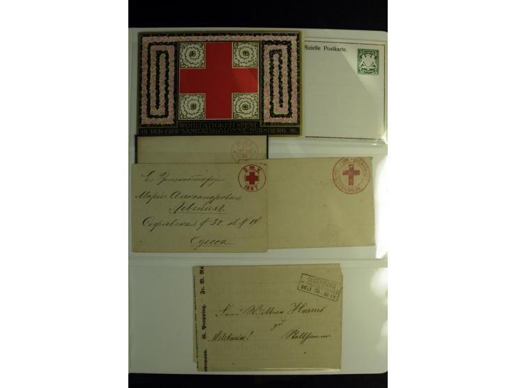 Rotes Kreuz: 1900/1960 (ca.), umfangreicher Sammlungsposten mit ca. 240 Briefen, Karten und Ganzsachen mit vielen Sonder- und