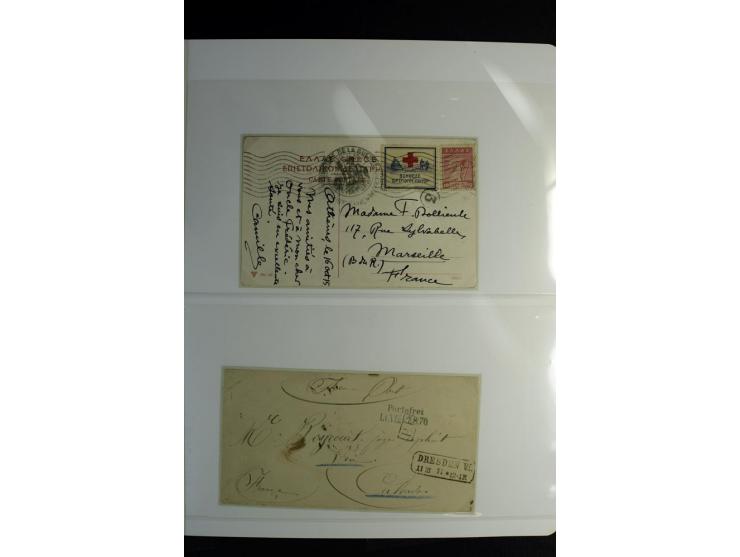 Rotes Kreuz: 1900/1960 (ca.), umfangreicher Sammlungsposten mit ca. 240 Briefen, Karten und Ganzsachen mit vielen Sonder- und