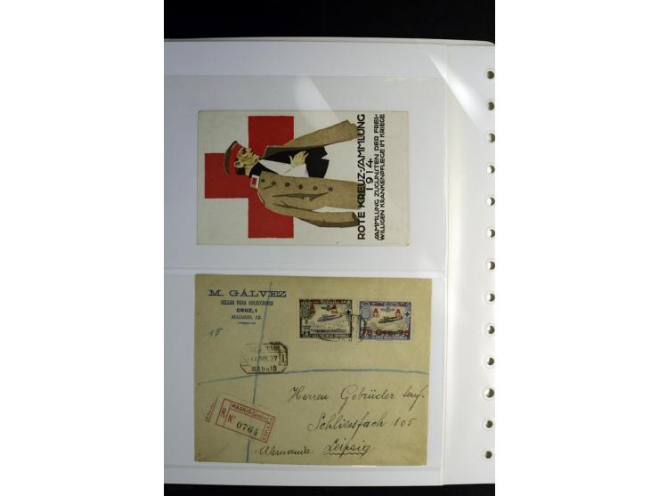 Rotes Kreuz: 1900/1960 (ca.), umfangreicher Sammlungsposten mit ca. 240 Briefen, Karten und Ganzsachen mit vielen Sonder- und