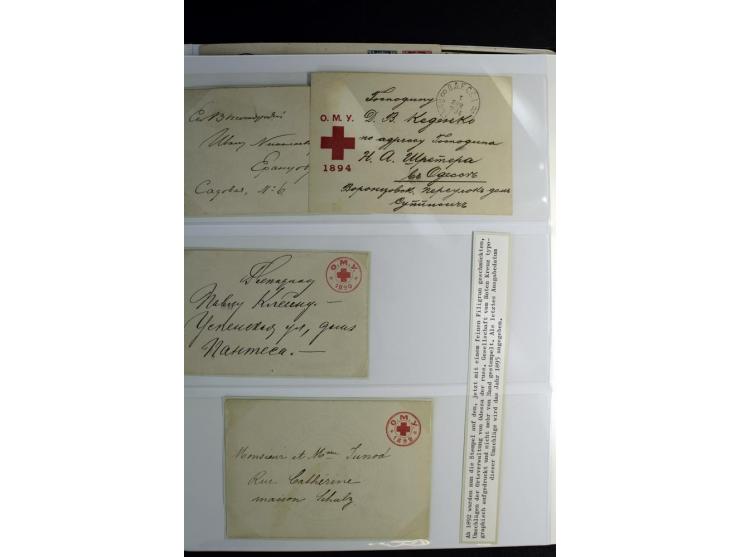 Rotes Kreuz: 1900/1960 (ca.), umfangreicher Sammlungsposten mit ca. 240 Briefen, Karten und Ganzsachen mit vielen Sonder- und