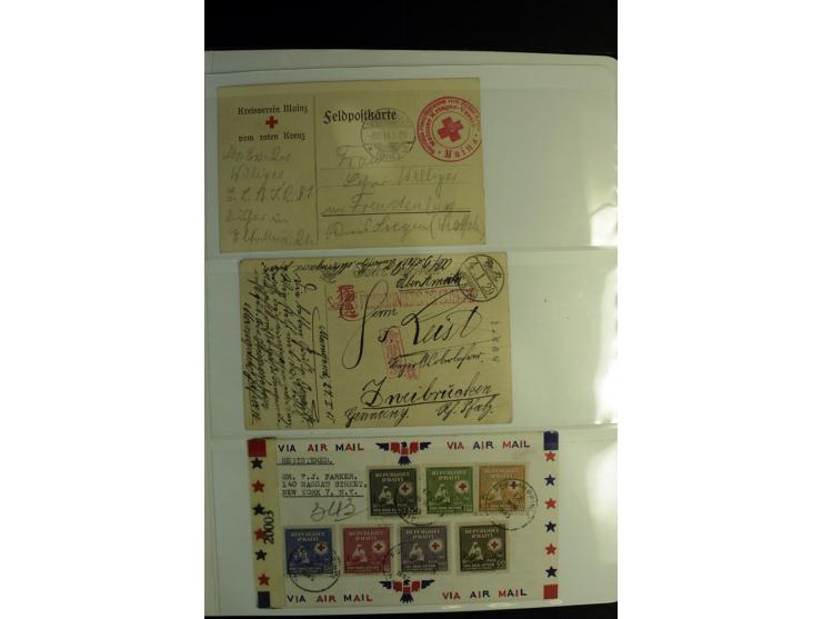 Rotes Kreuz: 1900/1960 (ca.), umfangreicher Sammlungsposten mit ca. 240 Briefen, Karten und Ganzsachen mit vielen Sonder- und