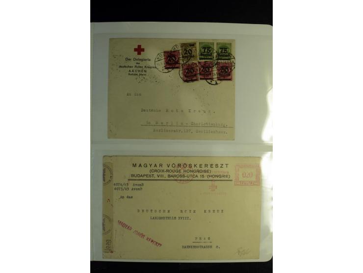 Rotes Kreuz: 1900/1960 (ca.), umfangreicher Sammlungsposten mit ca. 240 Briefen, Karten und Ganzsachen mit vielen Sonder- und