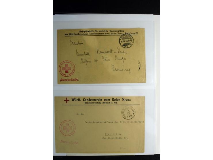 Rotes Kreuz: 1900/1960 (ca.), umfangreicher Sammlungsposten mit ca. 240 Briefen, Karten und Ganzsachen mit vielen Sonder- und