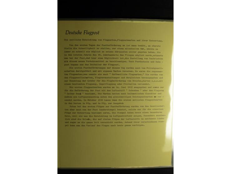 1912/1960 (ca.), umfangreiche Sammlung Flugpost- und Zeppelinmarken Deutschland mit Schwerpunkt vor 1945 mit vielen interessa