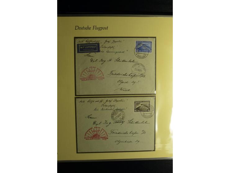1912/1960 (ca.), umfangreiche Sammlung Flugpost- und Zeppelinmarken Deutschland mit Schwerpunkt vor 1945 mit vielen interessa