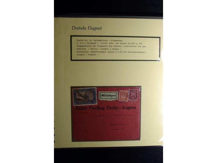 1912/1960 (ca.), umfangreiche Sammlung Flugpost- und Zeppelinmarken Deutschland mit Schwerpunkt vor 1945 mit vielen interessa