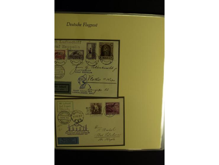 1912/1960 (ca.), umfangreiche Sammlung Flugpost- und Zeppelinmarken Deutschland mit Schwerpunkt vor 1945 mit vielen interessa