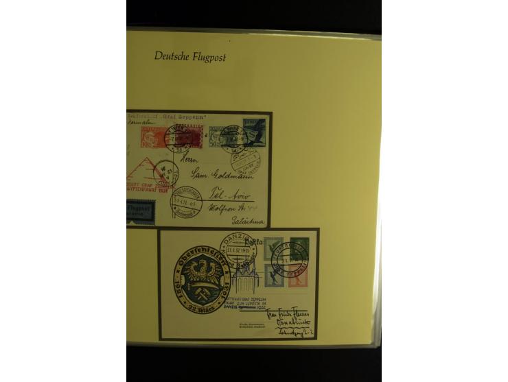 1912/1960 (ca.), umfangreiche Sammlung Flugpost- und Zeppelinmarken Deutschland mit Schwerpunkt vor 1945 mit vielen interessa
