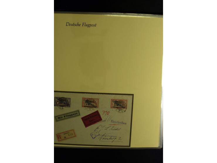 1912/1960 (ca.), umfangreiche Sammlung Flugpost- und Zeppelinmarken Deutschland mit Schwerpunkt vor 1945 mit vielen interessa