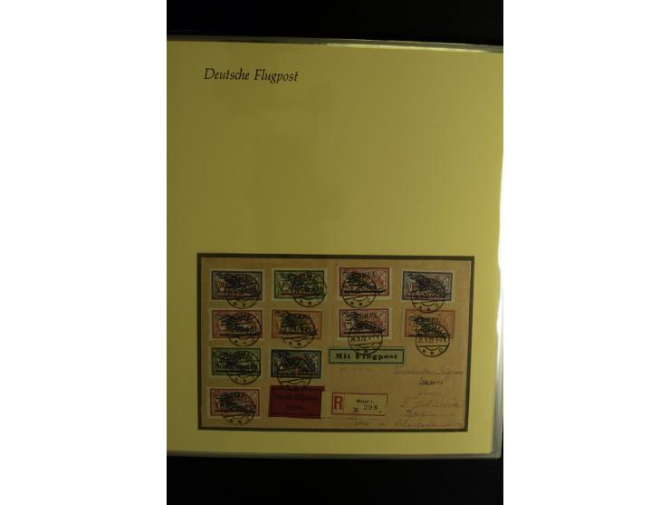 1912/1960 (ca.), umfangreiche Sammlung Flugpost- und Zeppelinmarken Deutschland mit Schwerpunkt vor 1945 mit vielen interessa