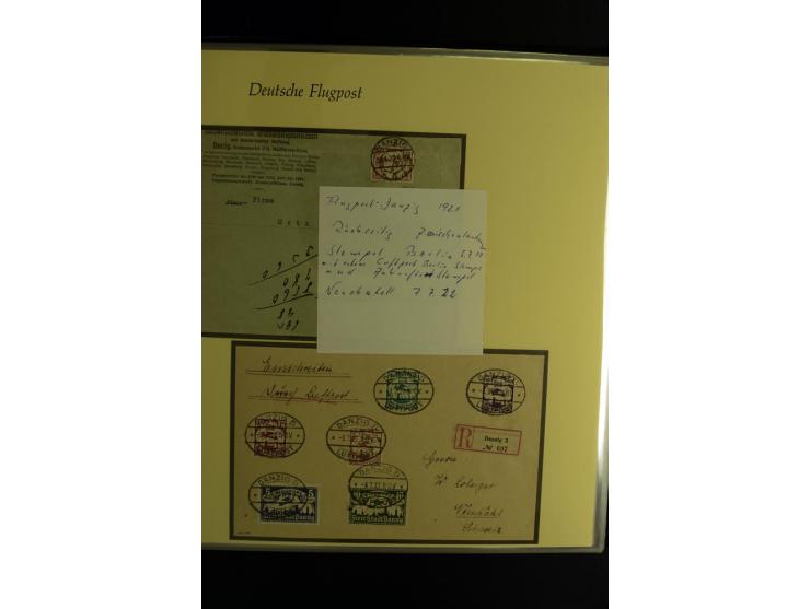 1912/1960 (ca.), umfangreiche Sammlung Flugpost- und Zeppelinmarken Deutschland mit Schwerpunkt vor 1945 mit vielen interessa
