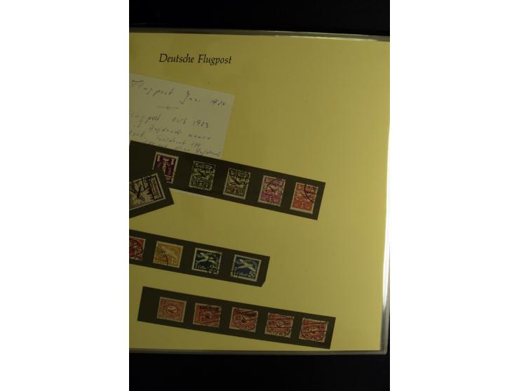 1912/1960 (ca.), umfangreiche Sammlung Flugpost- und Zeppelinmarken Deutschland mit Schwerpunkt vor 1945 mit vielen interessa