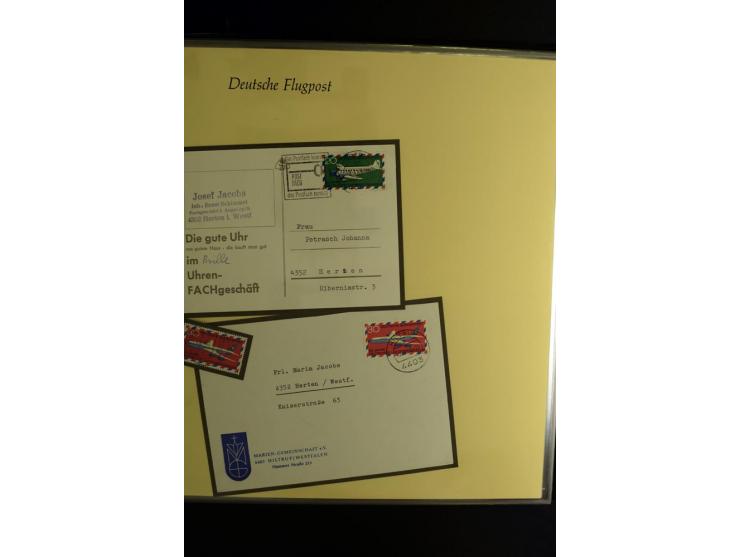 1912/1960 (ca.), umfangreiche Sammlung Flugpost- und Zeppelinmarken Deutschland mit Schwerpunkt vor 1945 mit vielen interessa