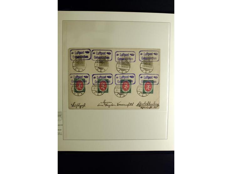 1912/1960 (ca.), umfangreiche Sammlung Flugpost- und Zeppelinmarken Deutschland mit Schwerpunkt vor 1945 mit vielen interessa