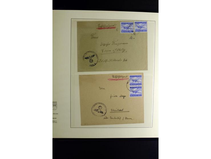 1912/1960 (ca.), umfangreiche Sammlung Flugpost- und Zeppelinmarken Deutschland mit Schwerpunkt vor 1945 mit vielen interessa