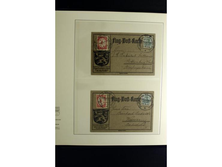1912/1960 (ca.), umfangreiche Sammlung Flugpost- und Zeppelinmarken Deutschland mit Schwerpunkt vor 1945 mit vielen interessa