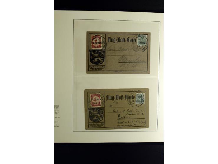 1912/1960 (ca.), umfangreiche Sammlung Flugpost- und Zeppelinmarken Deutschland mit Schwerpunkt vor 1945 mit vielen interessa