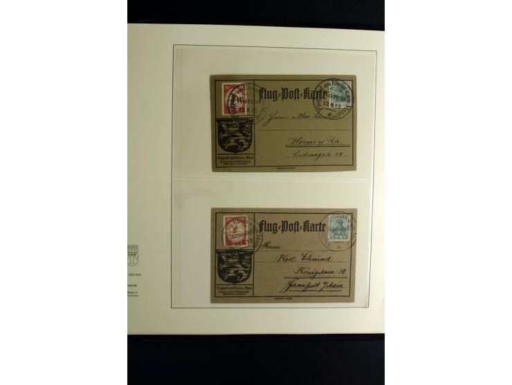 1912/1960 (ca.), umfangreiche Sammlung Flugpost- und Zeppelinmarken Deutschland mit Schwerpunkt vor 1945 mit vielen interessa