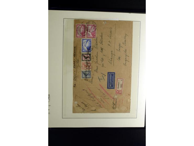 1912/1960 (ca.), umfangreiche Sammlung Flugpost- und Zeppelinmarken Deutschland mit Schwerpunkt vor 1945 mit vielen interessa