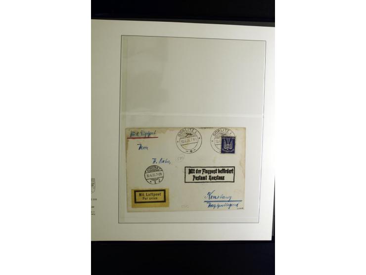 1912/1960 (ca.), umfangreiche Sammlung Flugpost- und Zeppelinmarken Deutschland mit Schwerpunkt vor 1945 mit vielen interessa