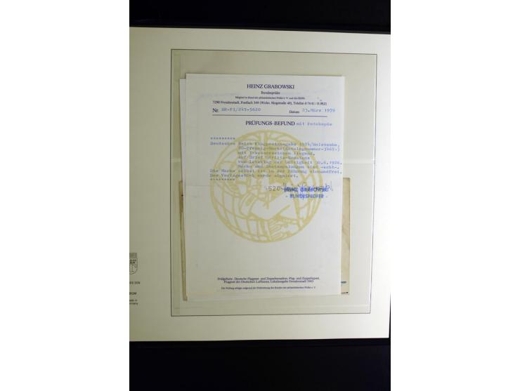 1912/1960 (ca.), umfangreiche Sammlung Flugpost- und Zeppelinmarken Deutschland mit Schwerpunkt vor 1945 mit vielen interessa