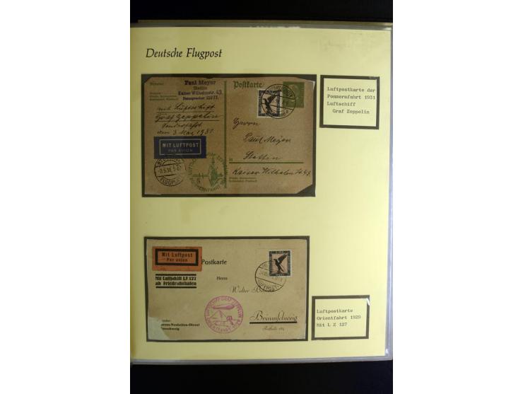 1912/1960 (ca.), umfangreiche Sammlung Flugpost- und Zeppelinmarken Deutschland mit Schwerpunkt vor 1945 mit vielen interessa