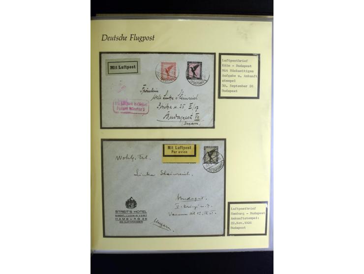 1912/1960 (ca.), umfangreiche Sammlung Flugpost- und Zeppelinmarken Deutschland mit Schwerpunkt vor 1945 mit vielen interessa