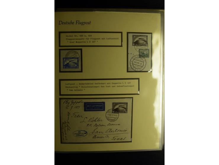 1912/1960 (ca.), umfangreiche Sammlung Flugpost- und Zeppelinmarken Deutschland mit Schwerpunkt vor 1945 mit vielen interessa